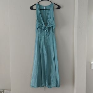 Teal Free People bohemian knot dress xs